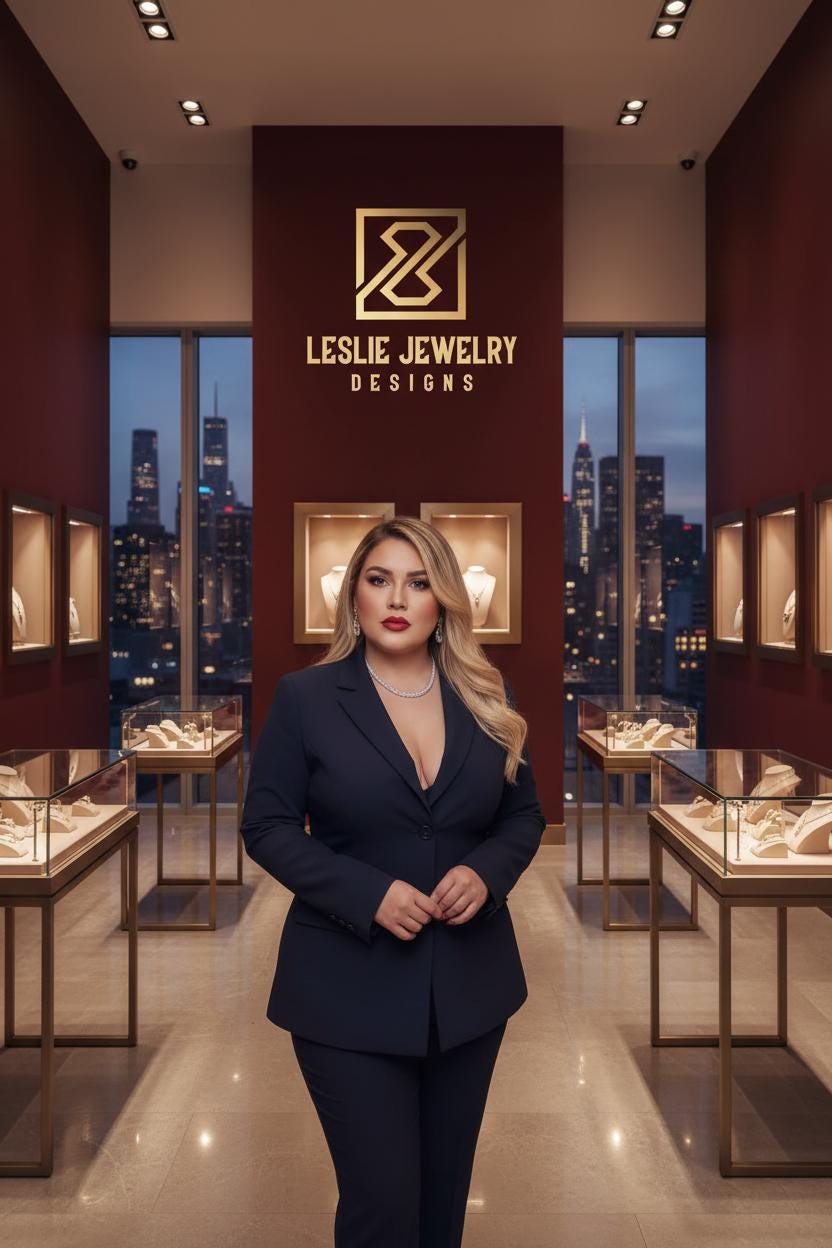 Leslie Wearing Textured Chain Necklace