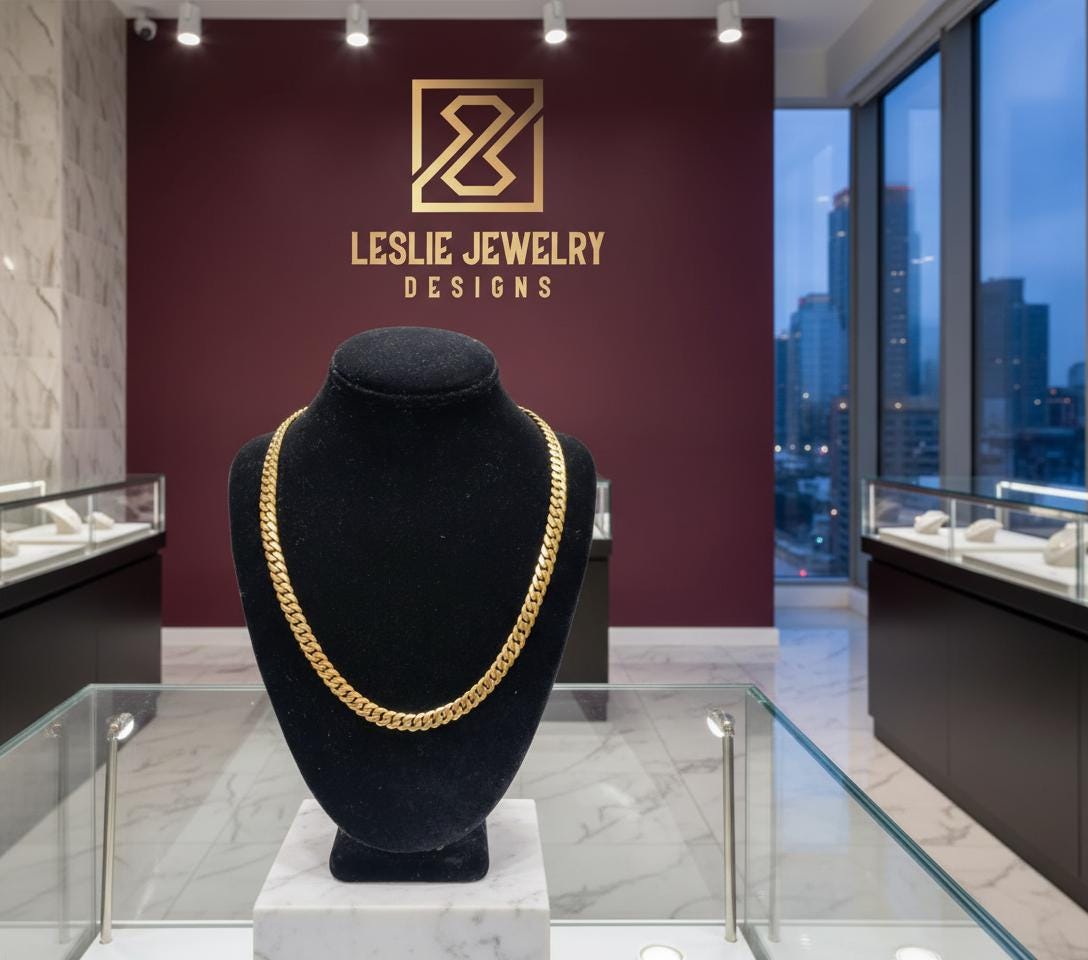 14K Solid Cuban Link Chain - Showroom (Retry)