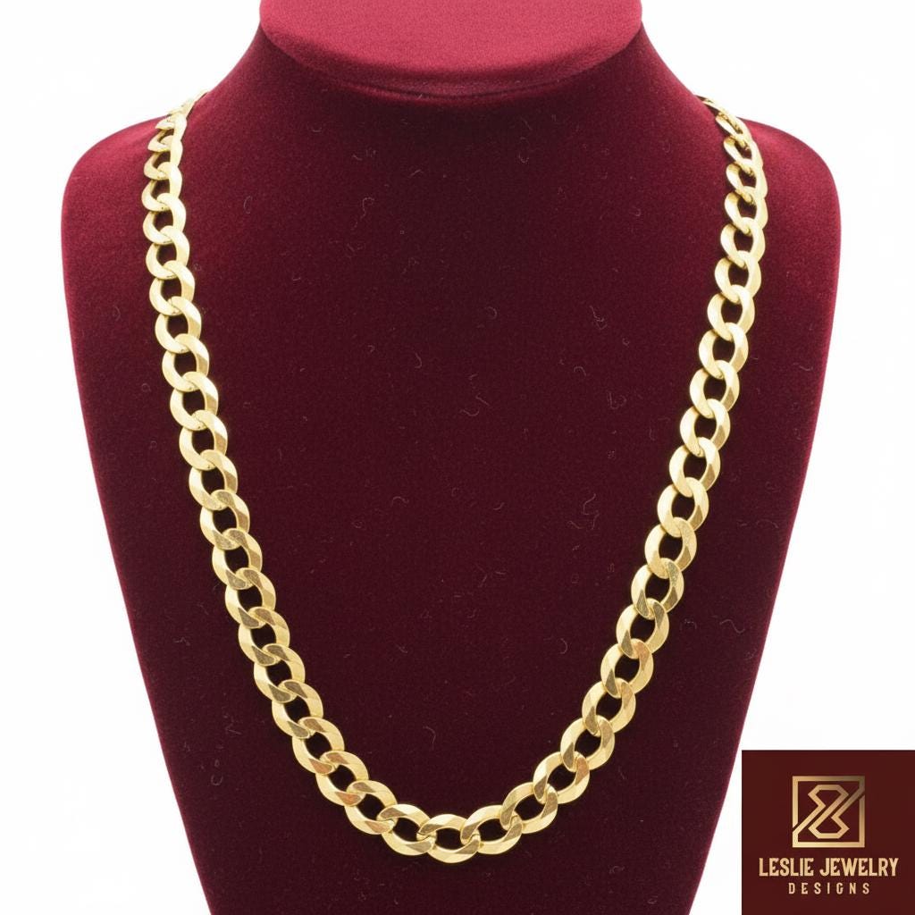 10k solid flat cuban link 24 inchs 11.5 mm 67.5 grams
